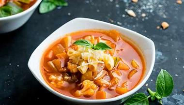 Bowl of minestrone